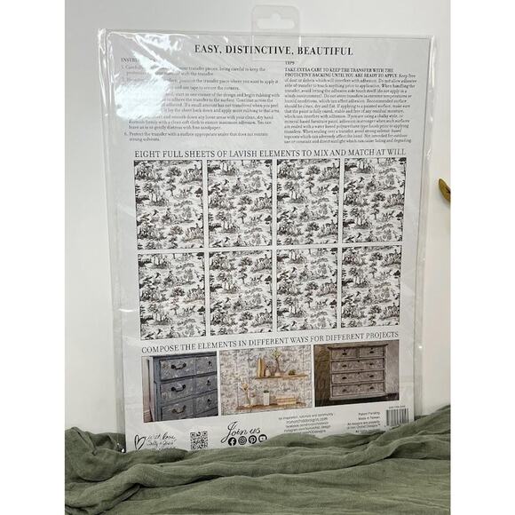 ENGLISH TOILE - IOD Transfer Pad - Eight 12"x16" Sheets - Brand New - Picture 2 of 2